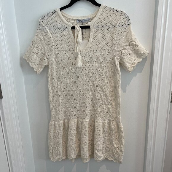 ZARA CREAM MINI DRESS NWT 4331/080/251 - Picture 3 of 9